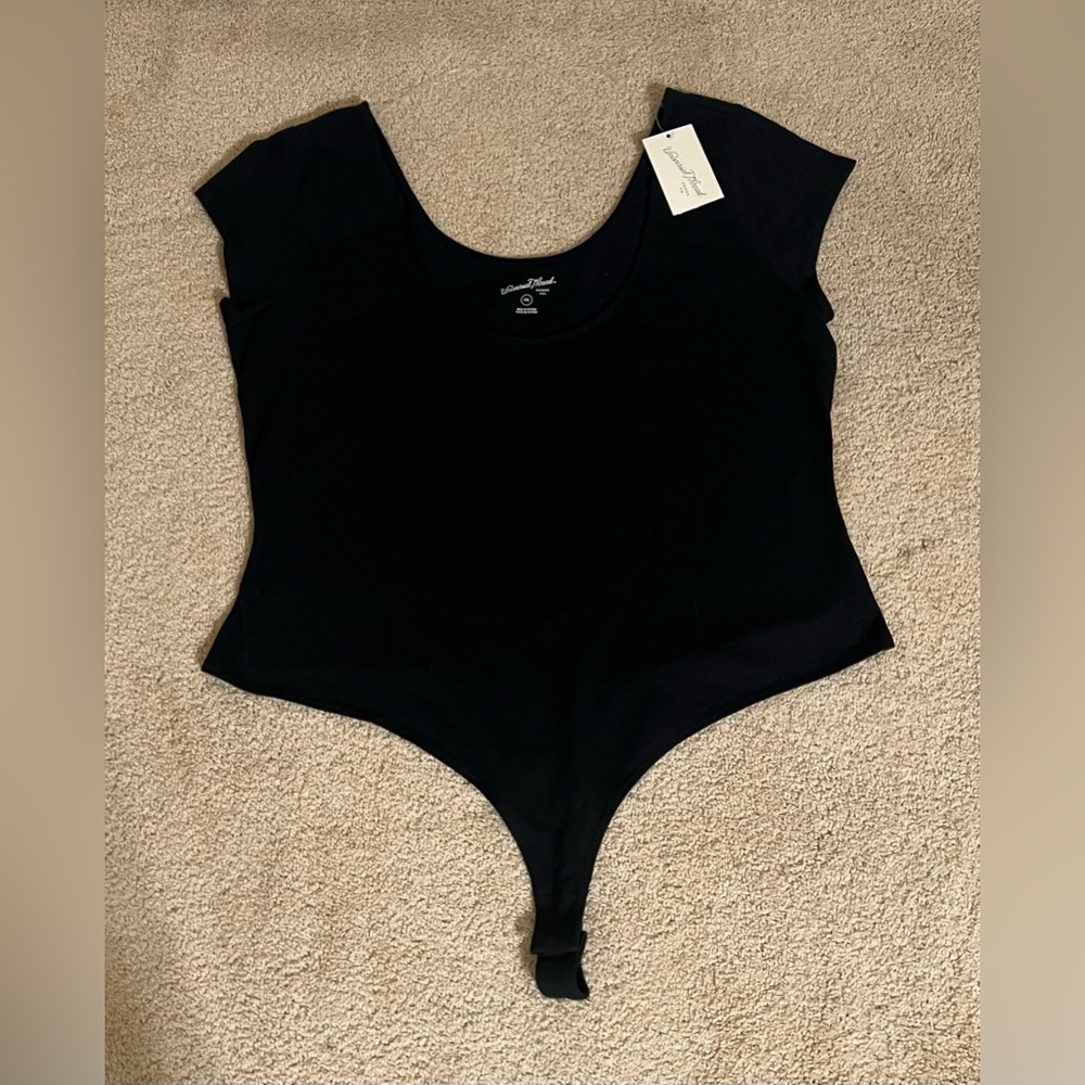 Women Universal Thread Black Bodysuit Size (XXL)